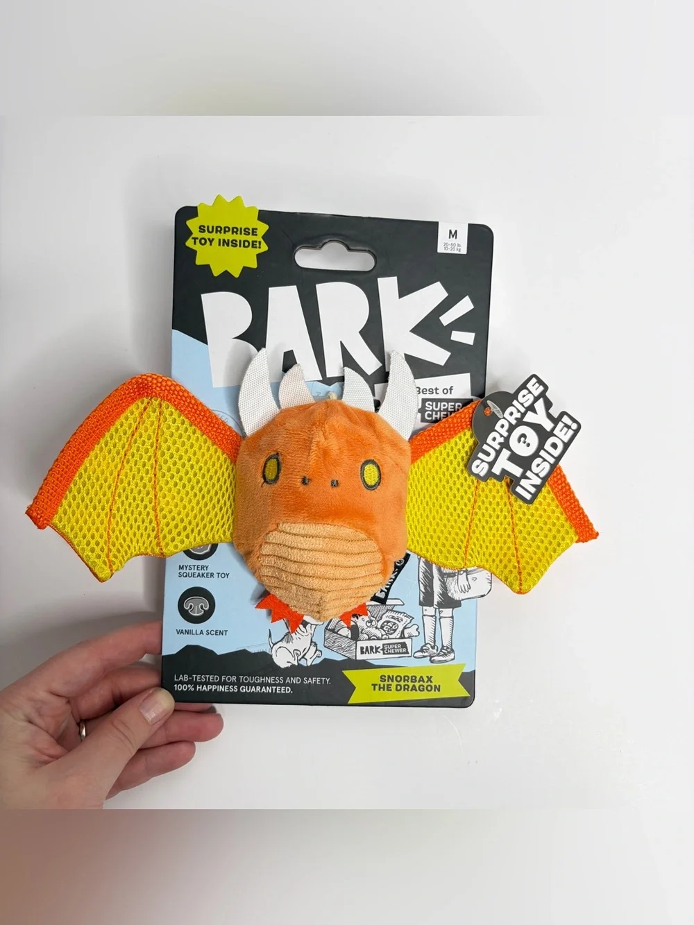 Barkbox Halloween Snorbax the Dragon Super Chewer Size Medium Dog Toy